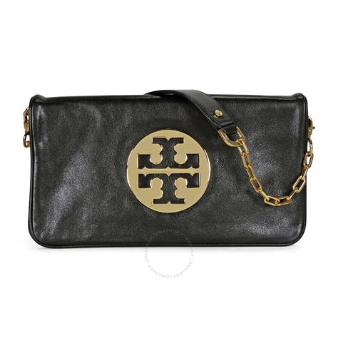 tory burch black clutch purse.